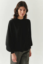 Load image into Gallery viewer, Exquise - Joelle Black Long Sleeve High Neck Blouse
