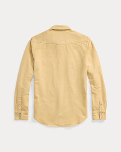 RRL - Chamois Western Shirt in Faded Yellow - back.