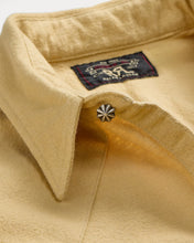 Load image into Gallery viewer, RRL - Chamois Western Shirt in Faded Yellow.
