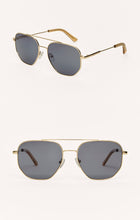 Load image into Gallery viewer, ZSupply Highway Sunglasses in Gold - Grey Polarized.
