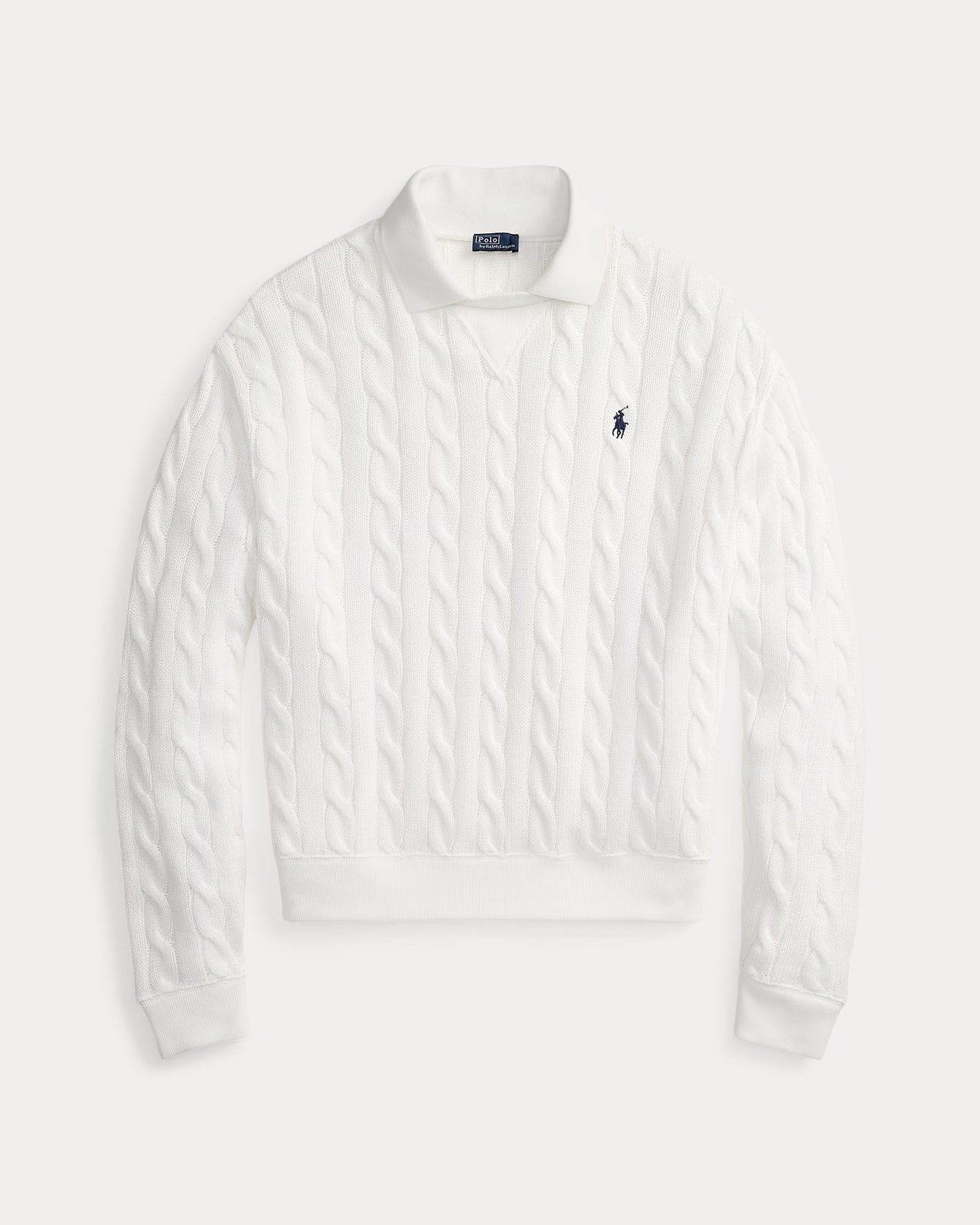Polo Ralph Lauren - Cable Knit Cotton Collar Sweater
