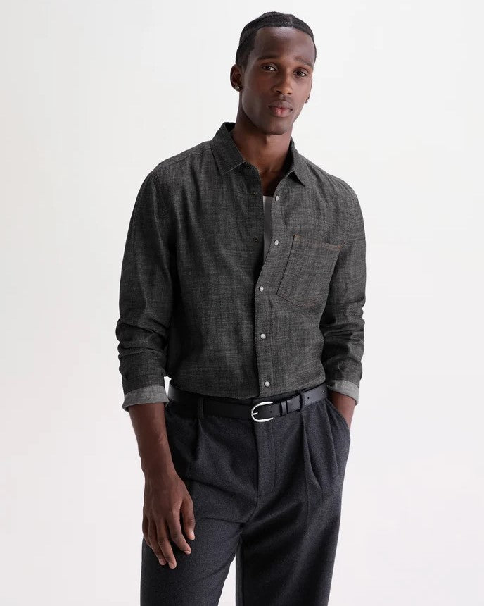 Wax London - Manilla Washed Indigo Chambray Shirt