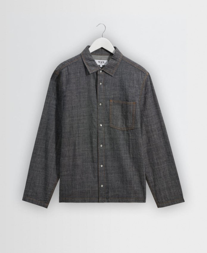 Wax London - Manilla Washed Indigo Chambray Shirt