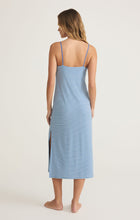 Load image into Gallery viewer, Model wearing ZSupply Sunday Rib Dress in Salt Water - back.
