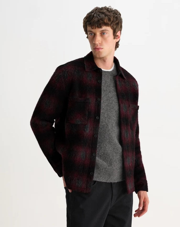 Wax London - Whiting Elm Wool Blend Check Overshirt