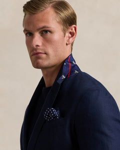 Model wearing POLO Ralph Lauren - Soft Tailored Linen Suit Jacket in Dark Navy