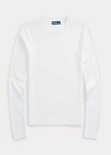 Load image into Gallery viewer, Polo Ralph Lauren - L/S Ribbed Cotton Tee in White.
