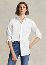 Load image into Gallery viewer, Model wearing Polo Ralph Lauren - Relaxed Fit Cotton Shirt in White.

