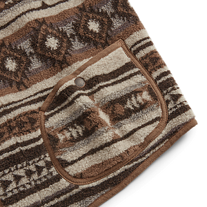 RRL - Poly/Wool Fleece Knit Buck Vest in Brown Multi.