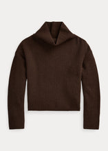 Load image into Gallery viewer, Polo Ralph Lauren - Ribbed Wool-Cashmere Mockneck Sweater in Cedar Heather.
