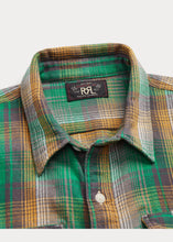 Load image into Gallery viewer, RRL - Plaid Twill Workshirt in Green/Yellow
