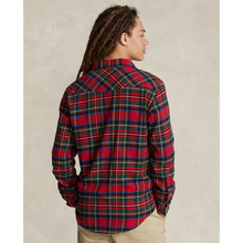Load image into Gallery viewer, Model wearing POLO Ralph Lauren - L/S Ranch Classic Western Sport Shirt w/ Pockets in Red/Black Multi - back.
