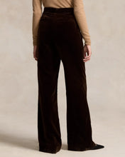 Load image into Gallery viewer, Model wearing Polo Ralph Lauren - Stretch-Cotton Velvet Wide-Leg Pant in Circuit Brown -back
