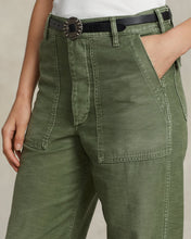 Load image into Gallery viewer, Model wearing Polo Ralph Lauren - The Ricky Pant in Olive.
