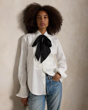 Load image into Gallery viewer, Model wearing Polo Ralph Lauren - Cotton Tuxedo Shirt in White.
