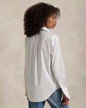 Load image into Gallery viewer, Model wearing Polo Ralph Lauren - Cotton Tuxedo Shirt in White - back.
