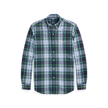 Load image into Gallery viewer, POLO Ralph Lauren - L/S Brushed Oxford Sport Shirt in White/Green.
