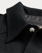 Load image into Gallery viewer, RRL - Wool-Cashmere Western Shirt Sweater in Black.
