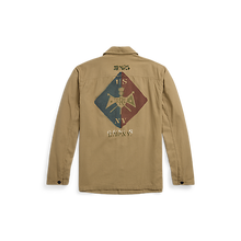 Load image into Gallery viewer, RRL - L/S Cotton Safari Infantry Overshirt in Dark Tan - back.
