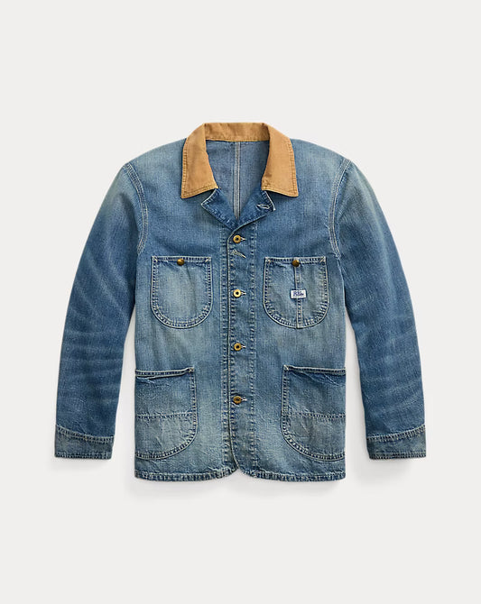RRL - Corduroy-Collar Indigo Denim Jacket