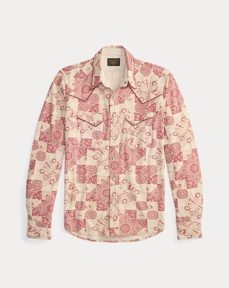 RRL - Slim Fit Jersey Western Shirt