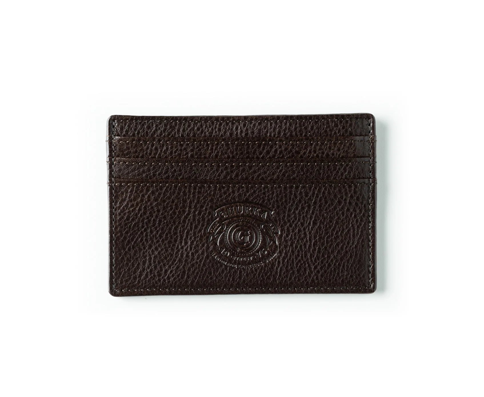 Ghurka - Slim Credit Card Case No. 204 in Vintage Walnut Leather.