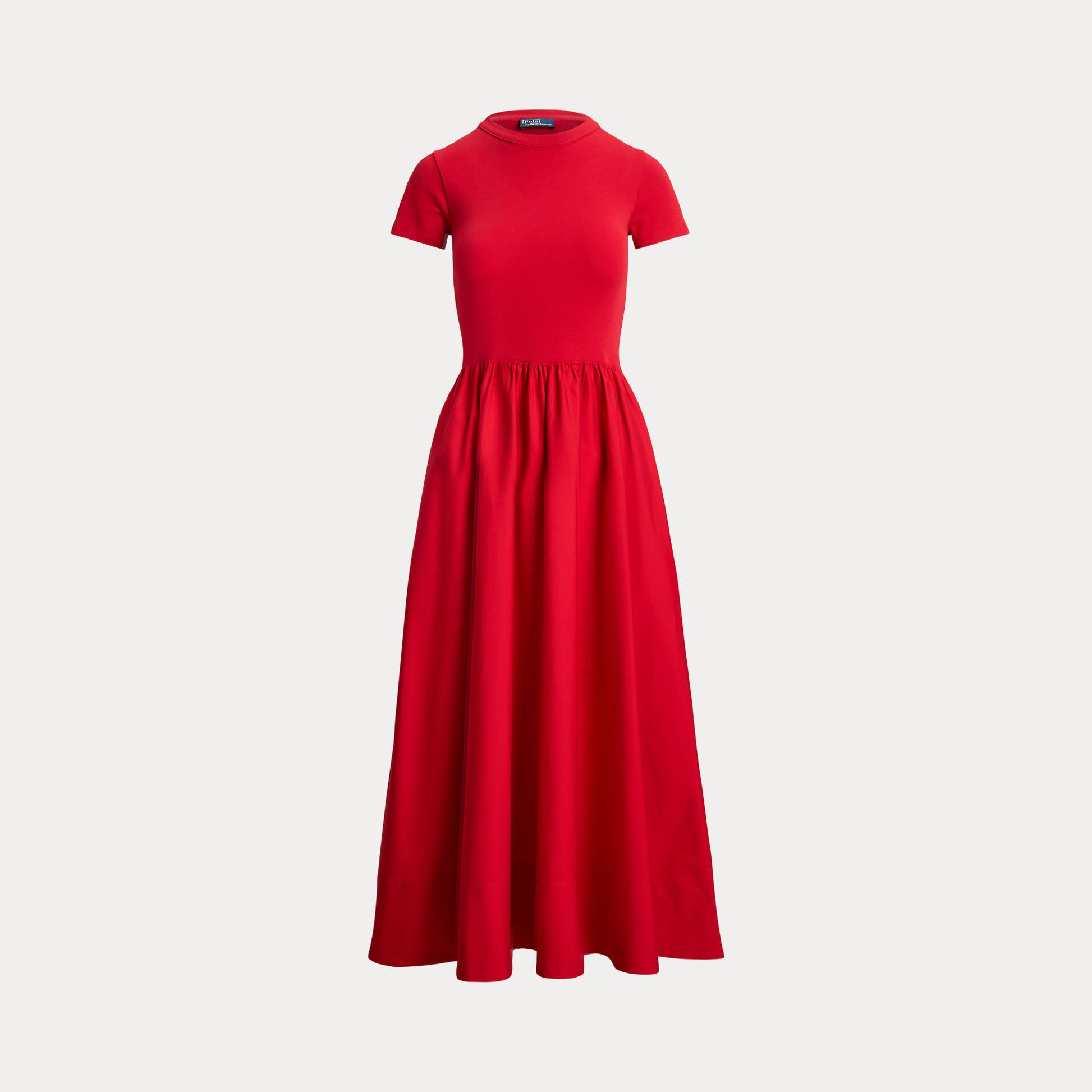 Polo Ralph Lauren - Crewneck SS A-Line Dress in Red.