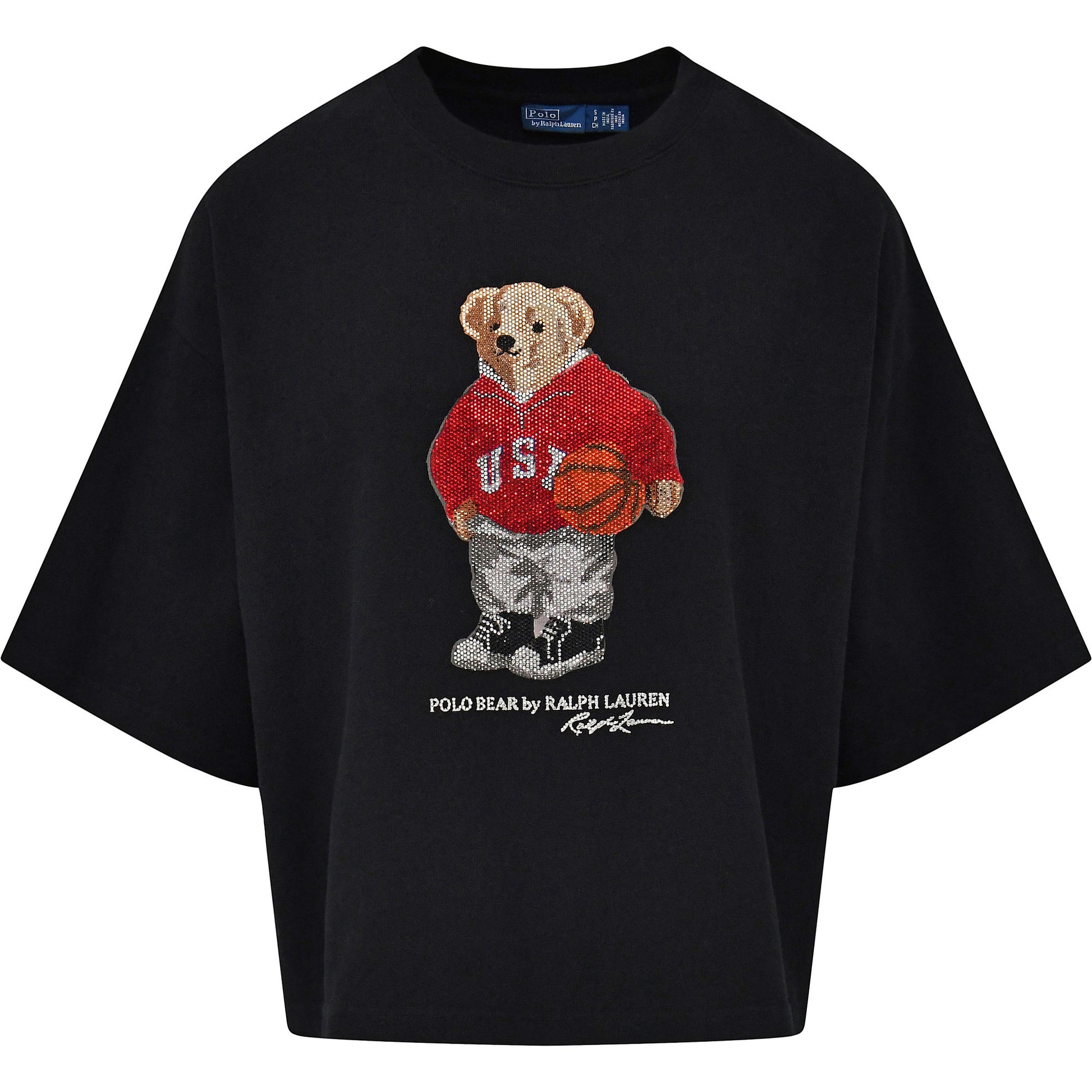 Polo Ralph Lauren - Cotton Jersey-Knit w/Bear SS Crew Neck T-Shirt in Black.