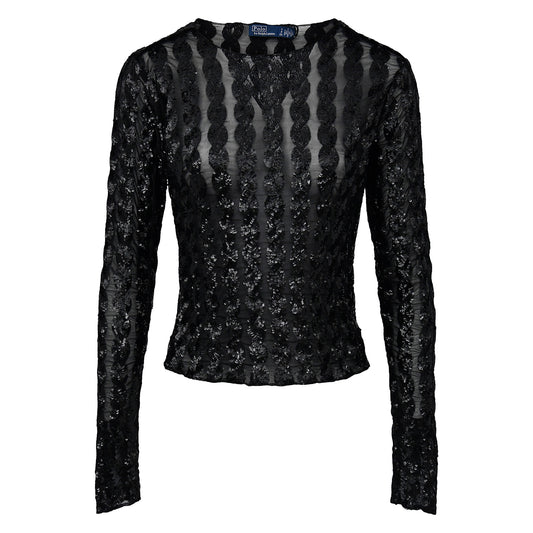Polo Ralph Lauren - Sequin Cable Knit Topi n Black.