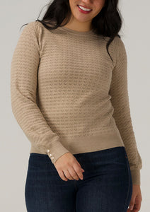 The Normal Brand - Olivia Pointelle Crew Sweater