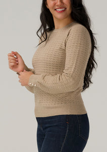 The Normal Brand - Olivia Pointelle Crew Sweater