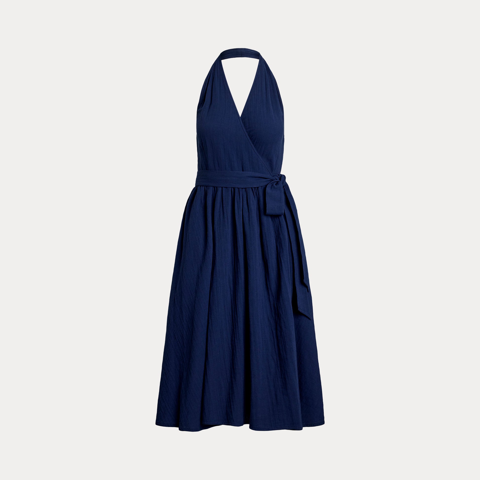 Polo Ralph Lauren - Halter Sleeveless A-Line Dress in Newport Navy.