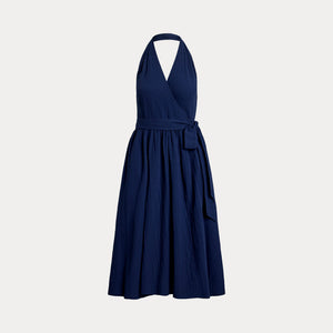 Polo Ralph Lauren - Halter Sleeveless A-Line Dress in Newport Navy.