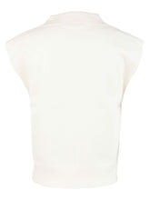 Load image into Gallery viewer, Kut from the Kloth - Blanche Pullover Collar Knit Sweater Vest in White - back.
