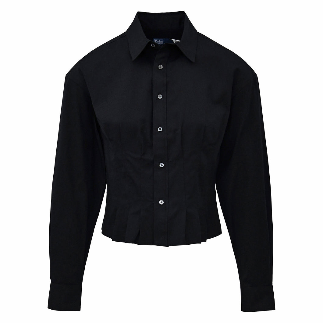 Polo Ralph Lauren - Cotton LS Collared Blouse in Black.