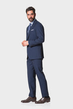 Load image into Gallery viewer, Model wearing Ring Jacket Calm Twist suit - navy.
