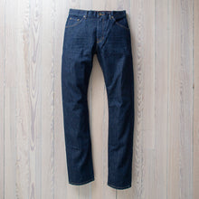 Load image into Gallery viewer, Raleigh Denim Martin thin taper resin rinse jeans front view.
