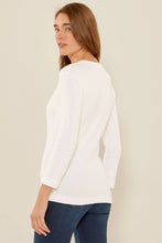 Load image into Gallery viewer, 3 Dots - Essential Heritage Knit 3/4 Scoop Neck Tee
