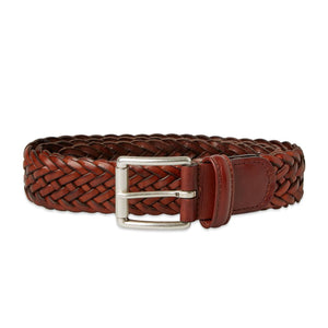 Anderson's Braided Leather Belt Light Brown.