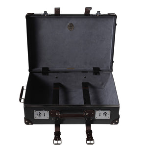 Globe-Trotter Deluxe 20" Trolley case in Caviar and Brown interior.