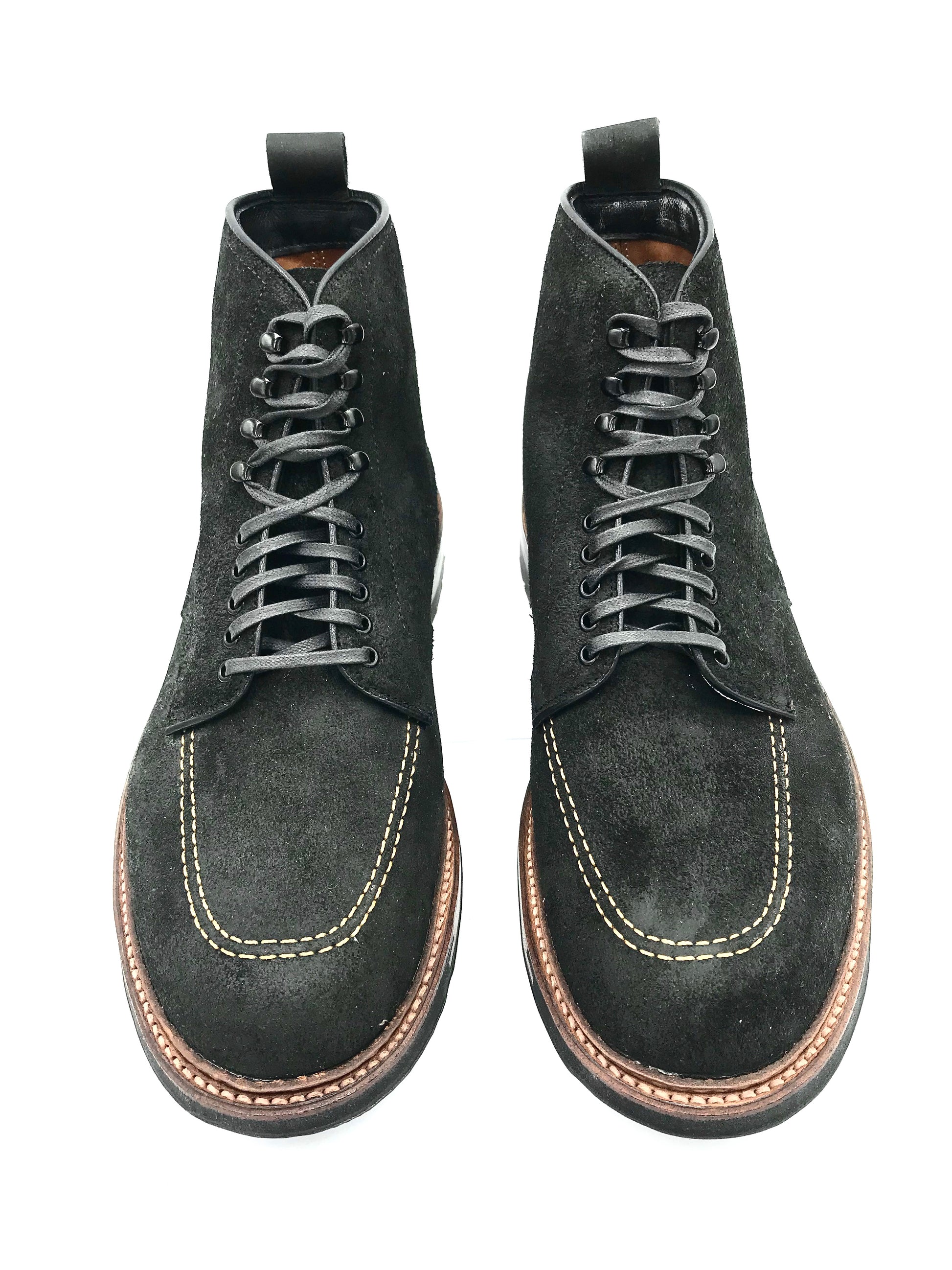 LaRossa Shoe and Alden Indy special make up boot in black chamois.