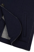 Load image into Gallery viewer, Maurizio Baldassari - Double Face Car Coat Raw Edge in Navy/Grey.

