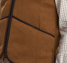 Load image into Gallery viewer, Model wearing Barbour Warm Pile Waistcoat Zip-In Liner in brown.
