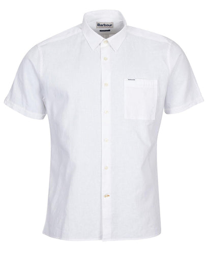 Barbour Nelson S/S Summer Shirt in White.