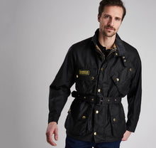 Load image into Gallery viewer, Model wearing Barbour International Original Jacket in black.
