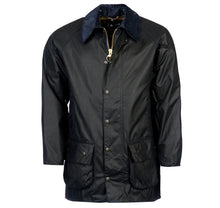 Load image into Gallery viewer, Barbour Beaufort waxed jacket in navy.
