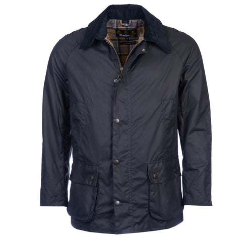 Barbour Ashby waxed jacket in Navy.