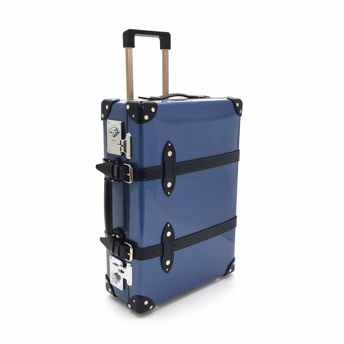 Globe-Trotter Deluxe 20" Trolley Case in Sapphire Blue.