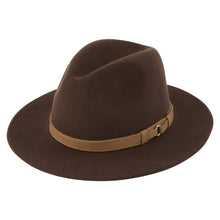Load image into Gallery viewer, Schoffell Willow Fedora Chocolate.
