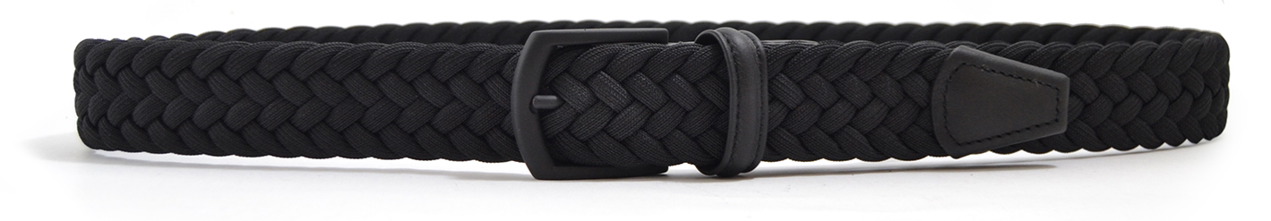 Anderson's Rubberized Boucle Braided Belt - Men in black.